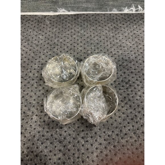 Dansk Silverplated Napkin Rings Set Of 4 In Box Polished Finish Stylish Dining - Picture 3 of 9